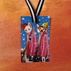 "The Catwalk" Ribboned Gift Tags x 5